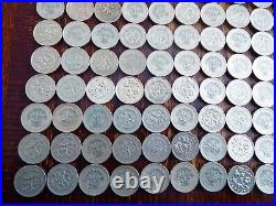 Job Lot Of 100 X Old Round £1 One pound Coins Circulated LOT 8
