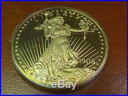 Liberty One Troy Pound Of Pure Silver 24k Gold Overlay
