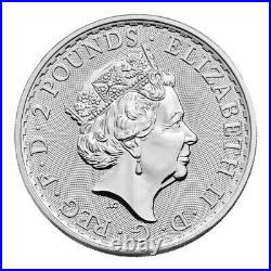 Lot of 25 2022 U. K. 2 Pound Silver Britannia. 999 1 oz BU