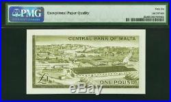 Malta One Pound 1967 (ND 1969) QEII Pick-29a GEM UNC PMG 66 EPQ