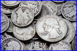 Mega Sale One (1) Troy Pound Lot Bag Mixed 90% Silver Us Mint Coins -no Junk
