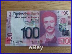 Mint Uncirculated Clydesdale Bank Scotland One Hundred Pound Note £100