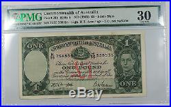 ND 1942 Commonwealth of Australia £1 One Pound Note Pick# 26b PMG Very Fine 30