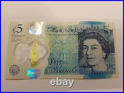 NEW £5 AK47 807654 Rare Five Pound note, fiver, pattern AK47 serial number