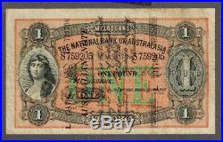 National Bank of Australasia 1910 Collins/Allen One Pound Superscribed Note