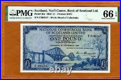 National Commercial Bank of Scotland, 1 pound, 1959, P-265, PMG-66 EPQ Gem UNC