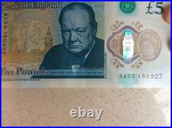 New AA03 five pound note Collecters