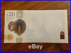 New polymer 20 pound note JMW Turner Misprint Clear on one Side £20