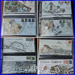 ONLY 1 ON EBAY Rare Royal Mint uncirculated 1 pound first day cover collection