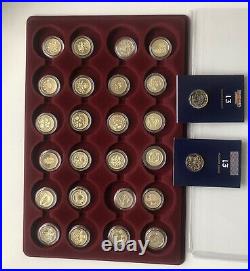 Old £1 Coins, Full Album With 26 Uncirculated Coins Including 2016 Last £1 Coin
