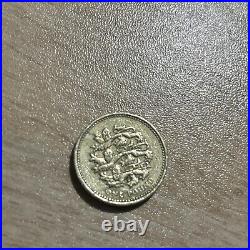 Old Round £1 Pound Coin English Three Lions 1997