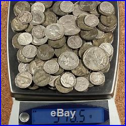 Old U. S. Silver Coins One Full Troy Pound Mixed Lot Pre-1964 +. 999 Bonus Bars