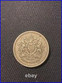 Old circulated Round £1 coins one pound coin rare, good condition