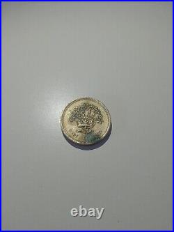 Old pound coin £1 sterling 1991 standard use condition