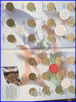 Old round pound album 1st edition with medallion and last round pound ect