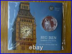 One Hundred Pounds £100 2015 Big Ben. 999 Silver Royal Mint Pack Unopened