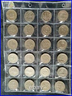 One Pound £1 Coin Full Set 42 Coins All 24 Designs 1983-2016 Capital Floral (1)