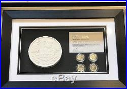 One Pound Coin, Royal Mint Issue Last Of The Old First Of The New Framed