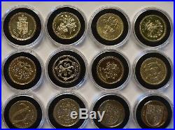 One Pound Coin full Set 46 Coins / £1 Pound Coin 1983-2016 Great Condition