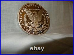 One Pound Of. 999 Fine Silver Art Round Morgan Dollar Desgn 11.895 Troy Ounces
