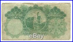 One Pound Palestine 1929 Pick P 7b 1 Palestine series B