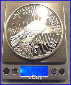 One Troy Pound Oversized 999 Fine Silver Peace Design Round 12 tr oz