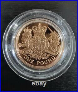 Proof 22 Carat Gold 2015 £1 coin Royal Mint