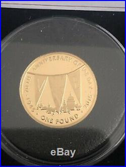 Proof Gold £1 One Pound Coin Boxed Certificate Authenticity 995 Minted VE DAY