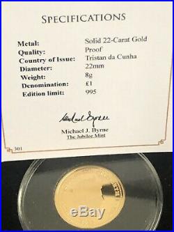 Proof Gold £1 One Pound Coin Boxed Certificate Authenticity 995 Minted VE DAY