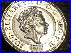 Q2. Royal Mint Nickel Flake Shard Error New One Pound Coin. Unc