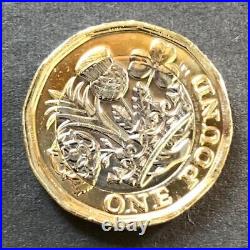 Queen Elizabeth 2016 1 One Pound Coin Rare Rim Date Error From Sealed Bag (a1)