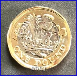 Queen Elizabeth 2016 1 One Pound Coin Rare Rim Date Error From Sealed Bag (a1)