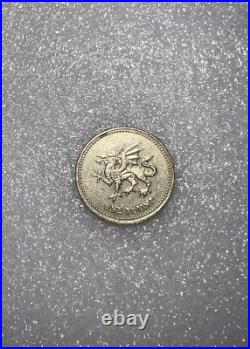 RARE 2000 Welsh Dragon £1 One Pound Coin