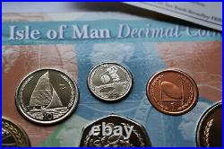 RARE ISLE OF MAN IOM SET 1 2 5 POUNDS 50 PENCE 1998 50p TT RACING SPORT COINAGE
