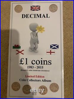 RARE UK £1 OLD ONE POUND COINS CIRCULATED, Full Set From 1982 To 2015