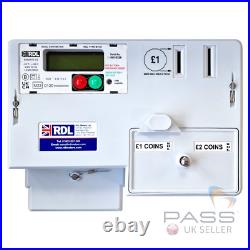 RDL M-101S GBP £1 & £2 Pound Coin Prepayment Electric Meter & Timer / 100A