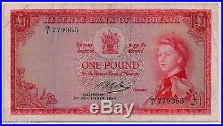 RHODESIA One Pound (£1) Banknote 1964 P25