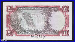 RHODESIA P-28. 1967 One Pound. QE. 11 Portrait. UNC