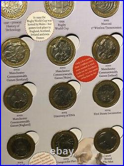 ROYAL MINT £2 POUND COIN HUNT COMPLETE FULL SET 1st EDITION ALBUM & COMPLETER