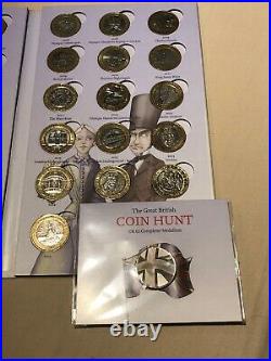 ROYAL MINT £2 POUND COIN HUNT COMPLETE FULL SET 1st EDITION ALBUM & COMPLETER