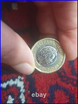 Rare £1 One Pound Coin Brilliant Uncirculated BU Shield Royal Mint UK