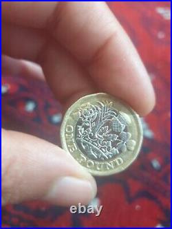 Rare £1 One Pound Coin Brilliant Uncirculated BU Shield Royal Mint UK