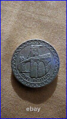 Rare 1 Pound Coin London Bridge