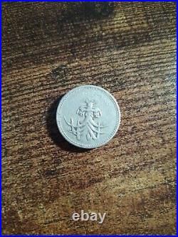 Rare 1 Pound Coin Wells Lake 1983