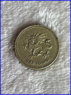 Rare £ 1 Pound Welsh Dragon Coin Year 2000 Pleidiol Wyf I'm Gwlad