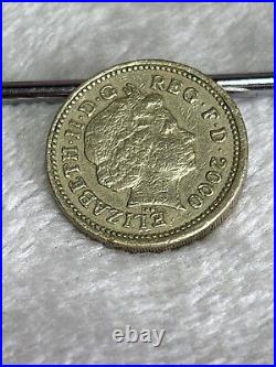 Rare £ 1 Pound Welsh Dragon Coin Year 2000 Pleidiol Wyf I'm Gwlad