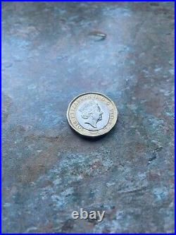 Rare 1 pound error Pill not centered Fried egg coin Royal Mint Verified