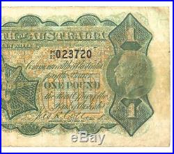 Rare 1923 R23 Miller / Collins One Pound Note. H17 Prefix