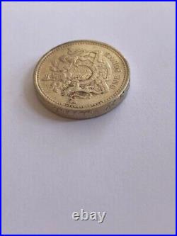 Rare 1983 Old Circulated Round £1 Coins One Pound Coin Error Upside Down Print