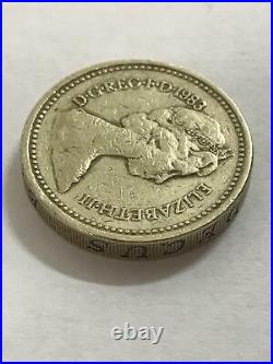 Rare 1983 Royal Arms One Pound Coin DECUS ET TUTAMEN Upside Down Coin C1